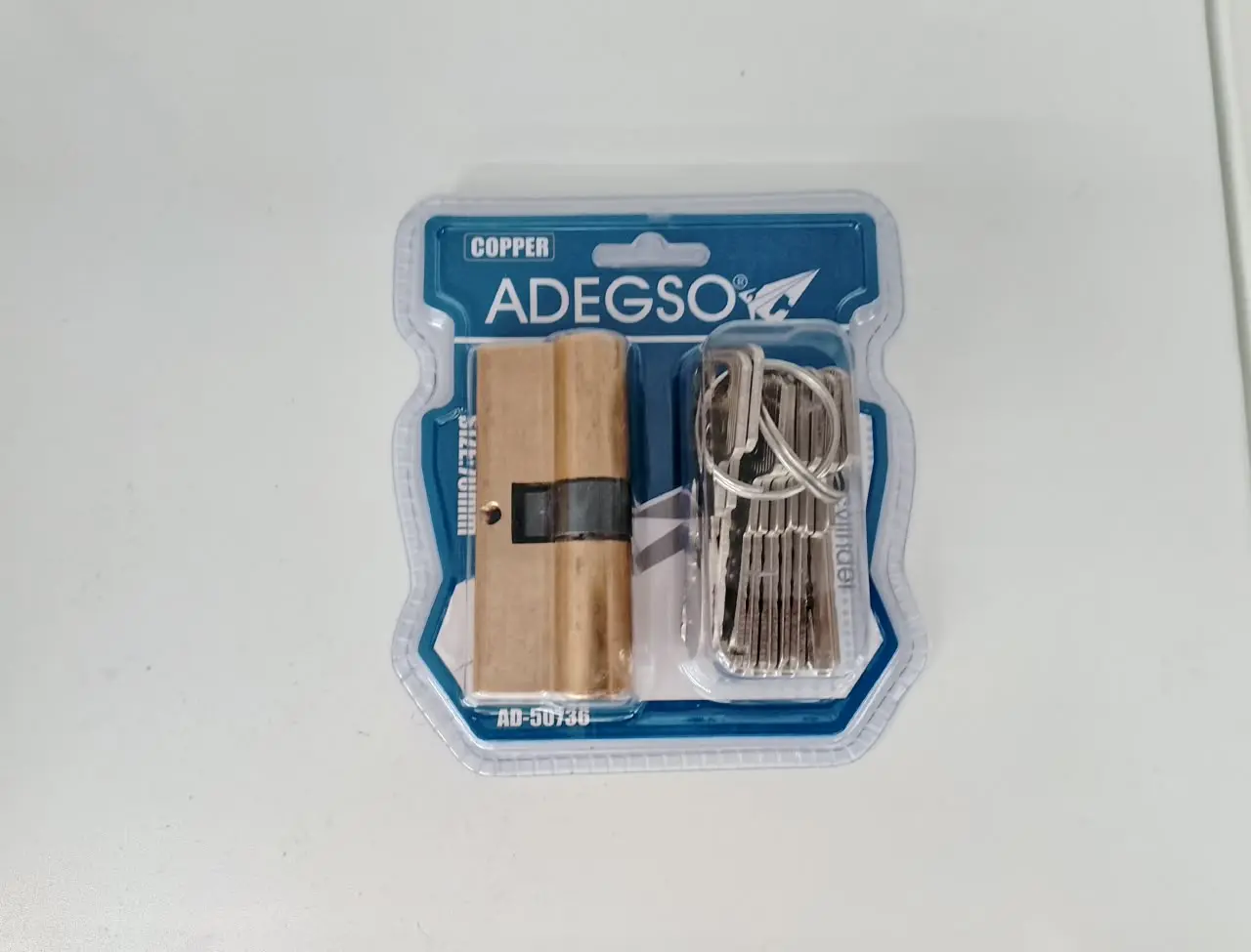 Cilindro de cerradura de 70 mm AD-507036 con acabado en cobre o latón
